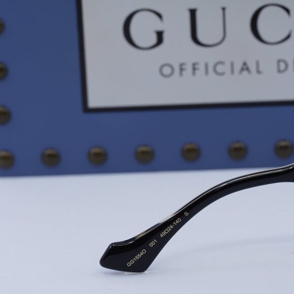Final Price! Gucci GG1554O 001 Shiny Black Eyeglasses 49mm - Picture 8 of 11